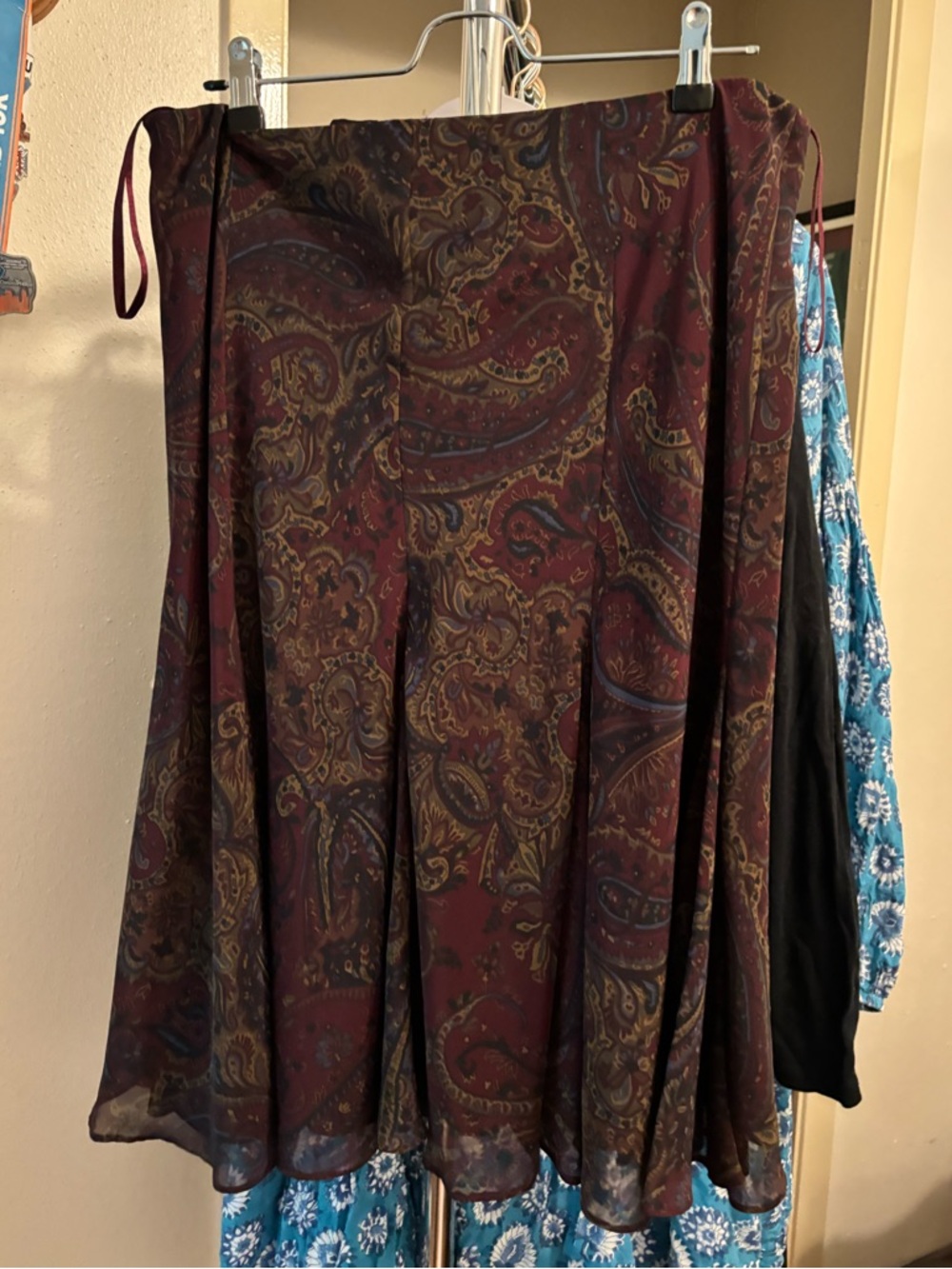 Chaps Paisley Midi Skirt